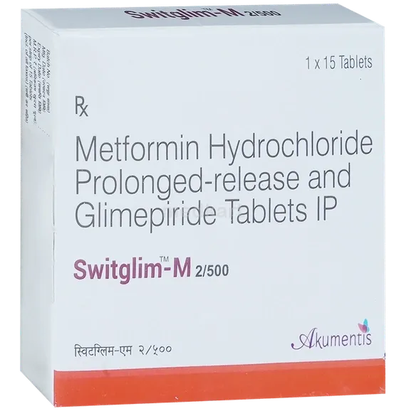 switglim m 2/500 tablet 15's